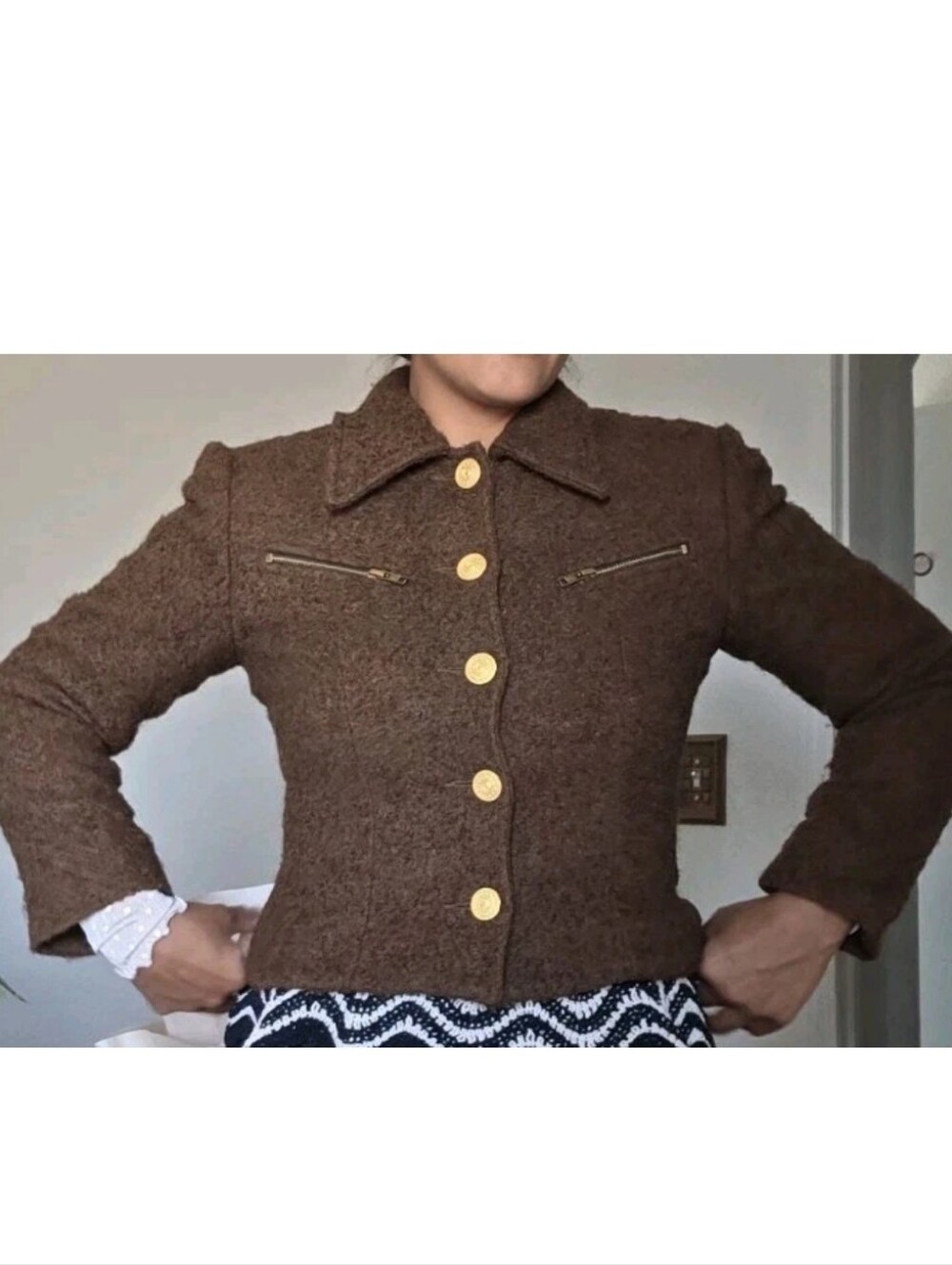 Vintage Rickie Freeman Tweet Crop Jacket